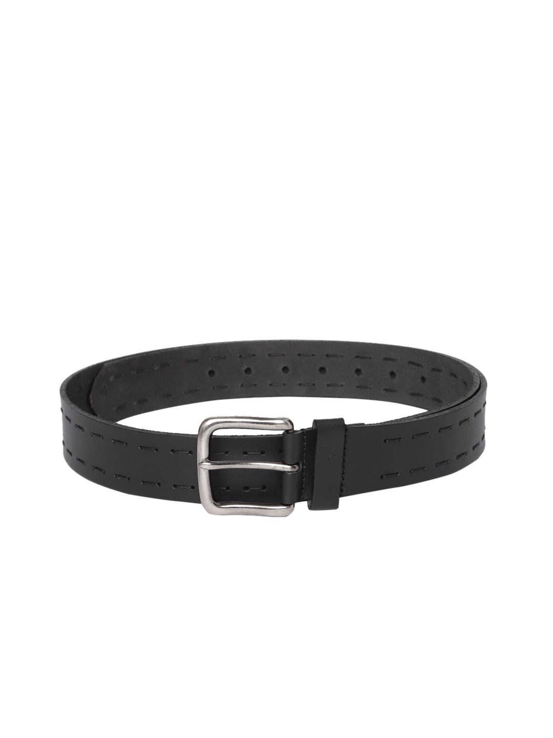 Buy Fastrack Men Black Solid Leather Belt - Belts for Men 10495768 | Myntra