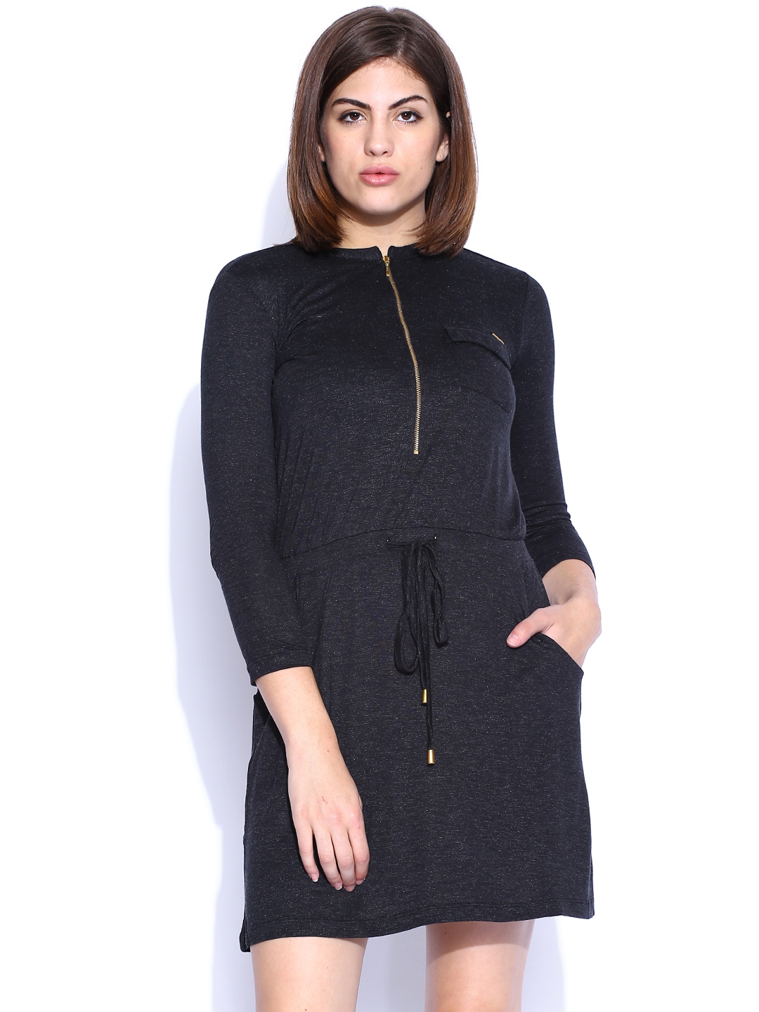 Buy Being Human Clothing Black A Line Dress - Dresses for Women 1049615 ...