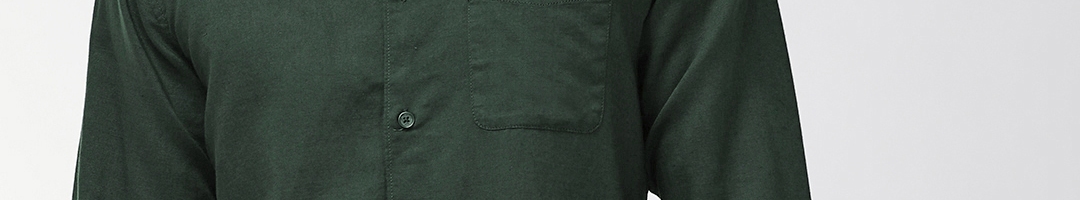 Buy Marks & Spencer Men Green Regular Fit Solid Casual Shirt - Shirts ...