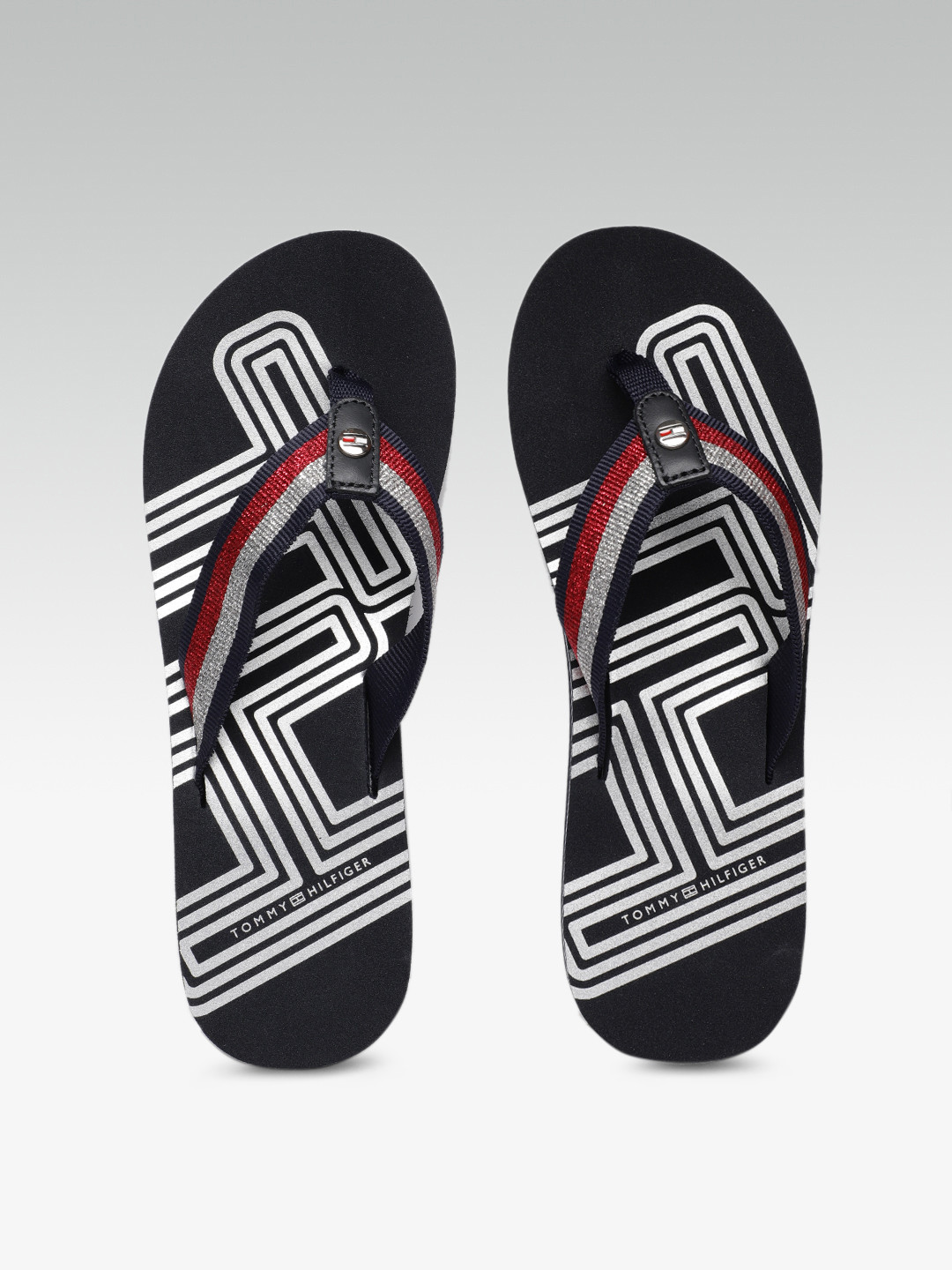 Buy Tommy Hilfiger Women Navy Blue Printed Flip Flops Flip Flops for