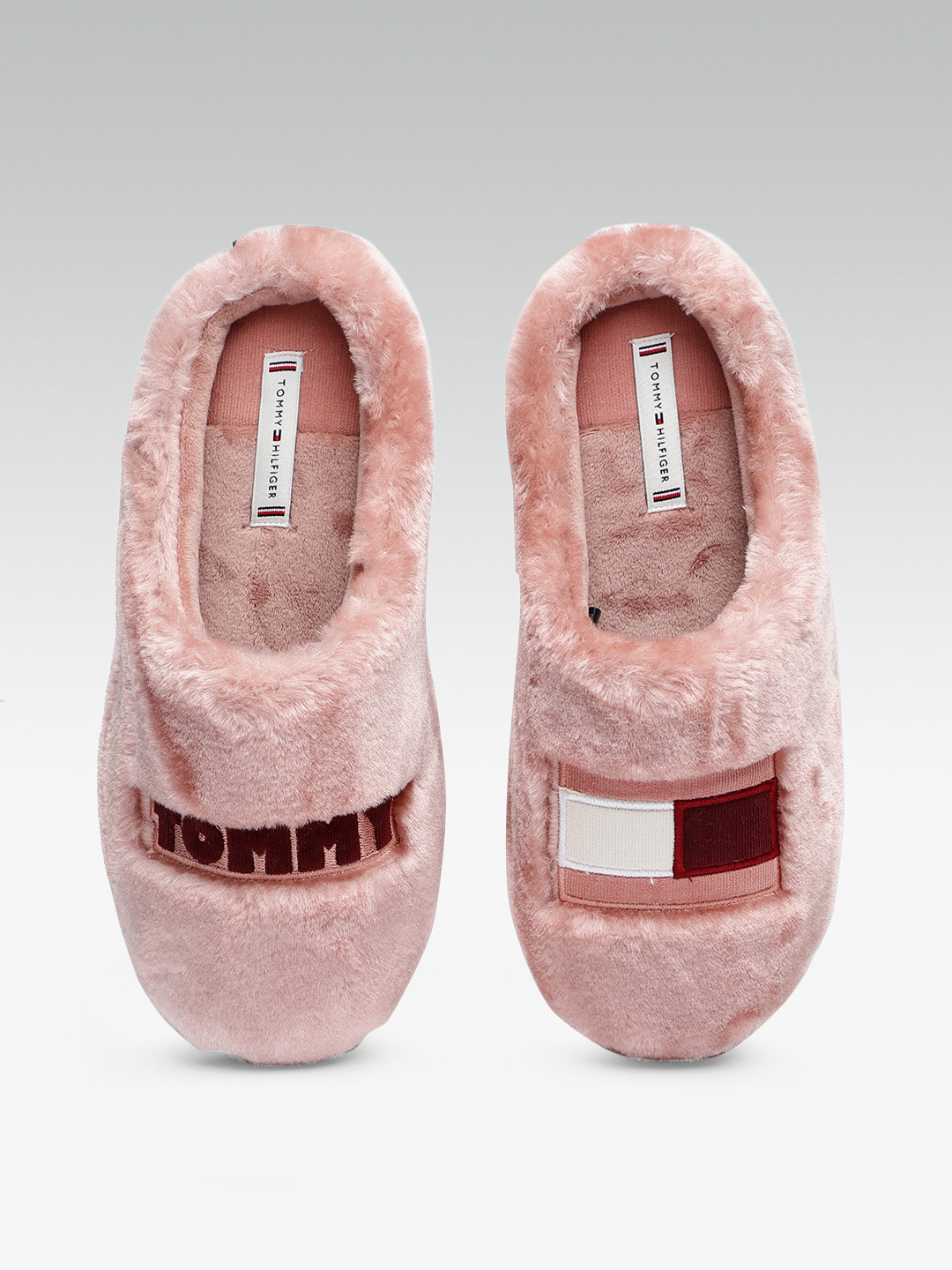 tommy hilfiger fluffy slippers