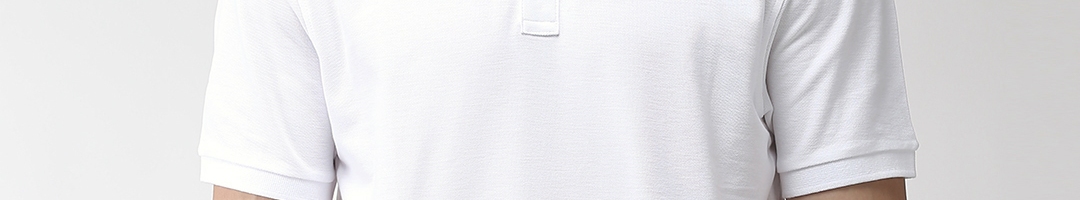 Buy Marks & Spencer Men White Solid Polo Collar T Shirt - Tshirts for ...