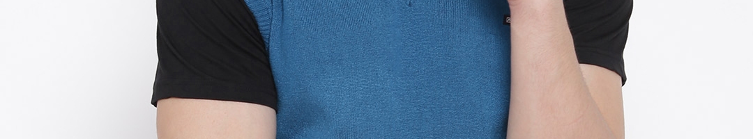 Buy Arrow Sport Blue Men Solid Sleeveless Sweater - Sweaters for Men ...