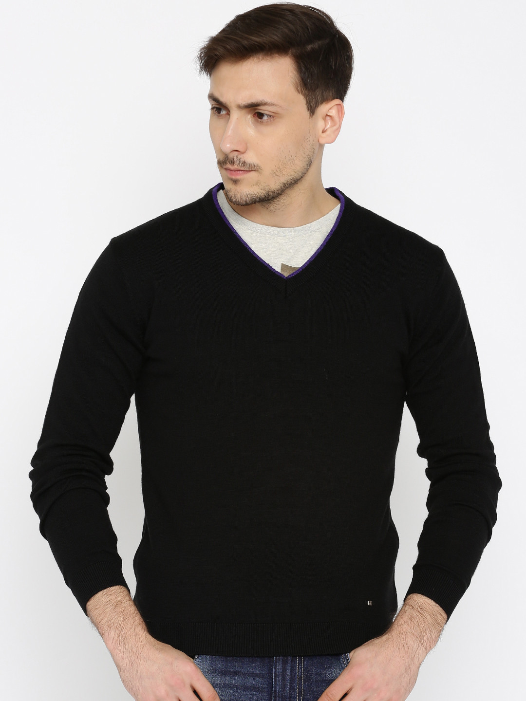 Buy Arrow New York Black Sweater - Sweaters for Men 1050999 | Myntra