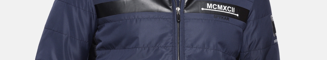 Buy SPYKAR Men Navy Blue Solid Jacket - Jackets for Men 10513384 | Myntra