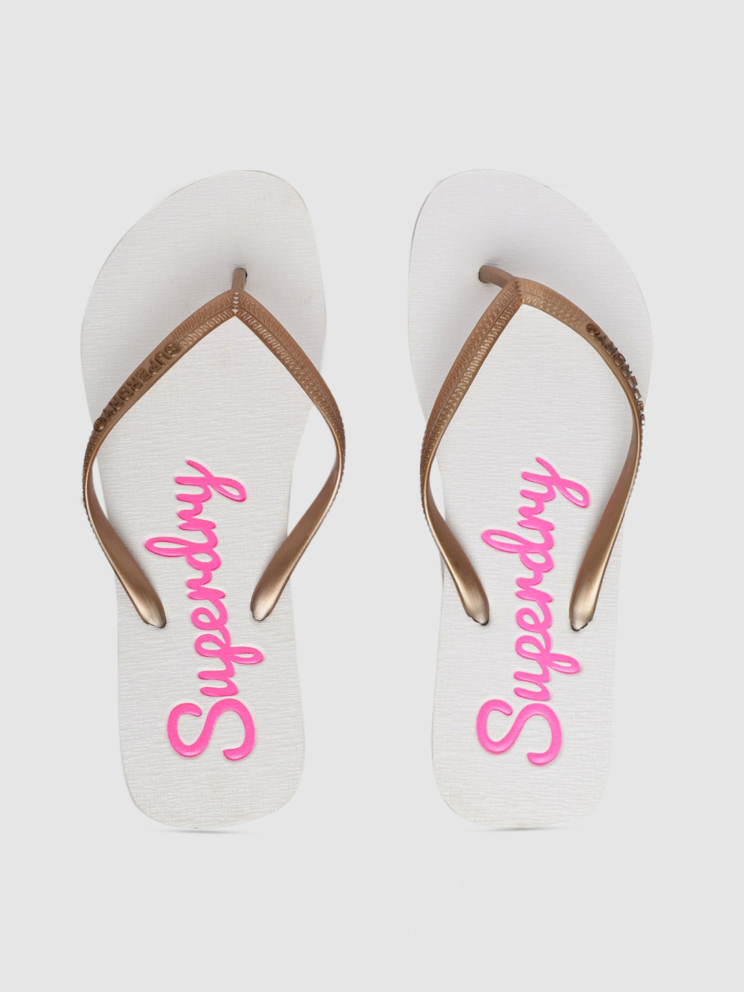 Buy Superdry Women White Printed Thong Flip Flops - Flip Flops for Women 10513512 | Myntra
