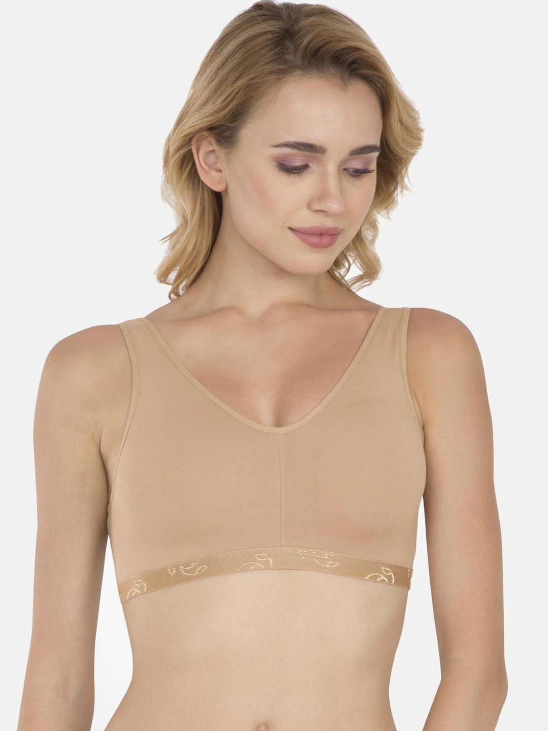 Buy Jockey Beige Solid Non Wired Lightly Padded Everyday Bra 1250 0105