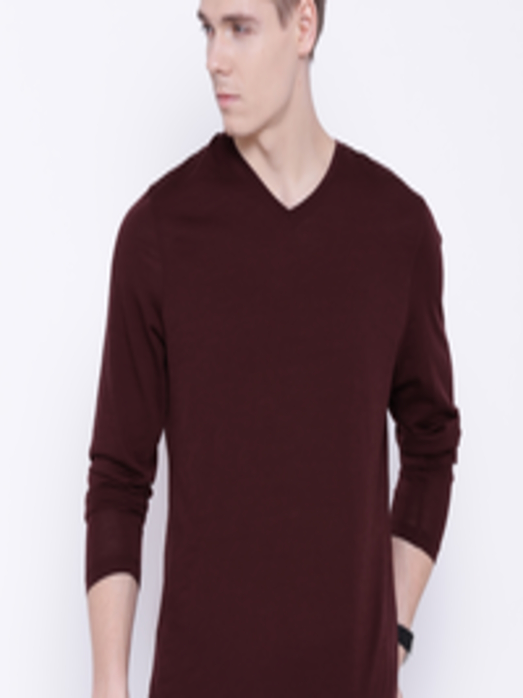 Buy Blackberrys Maroon Merino Wool T Shirt - Tshirts for Men 1051446 ...