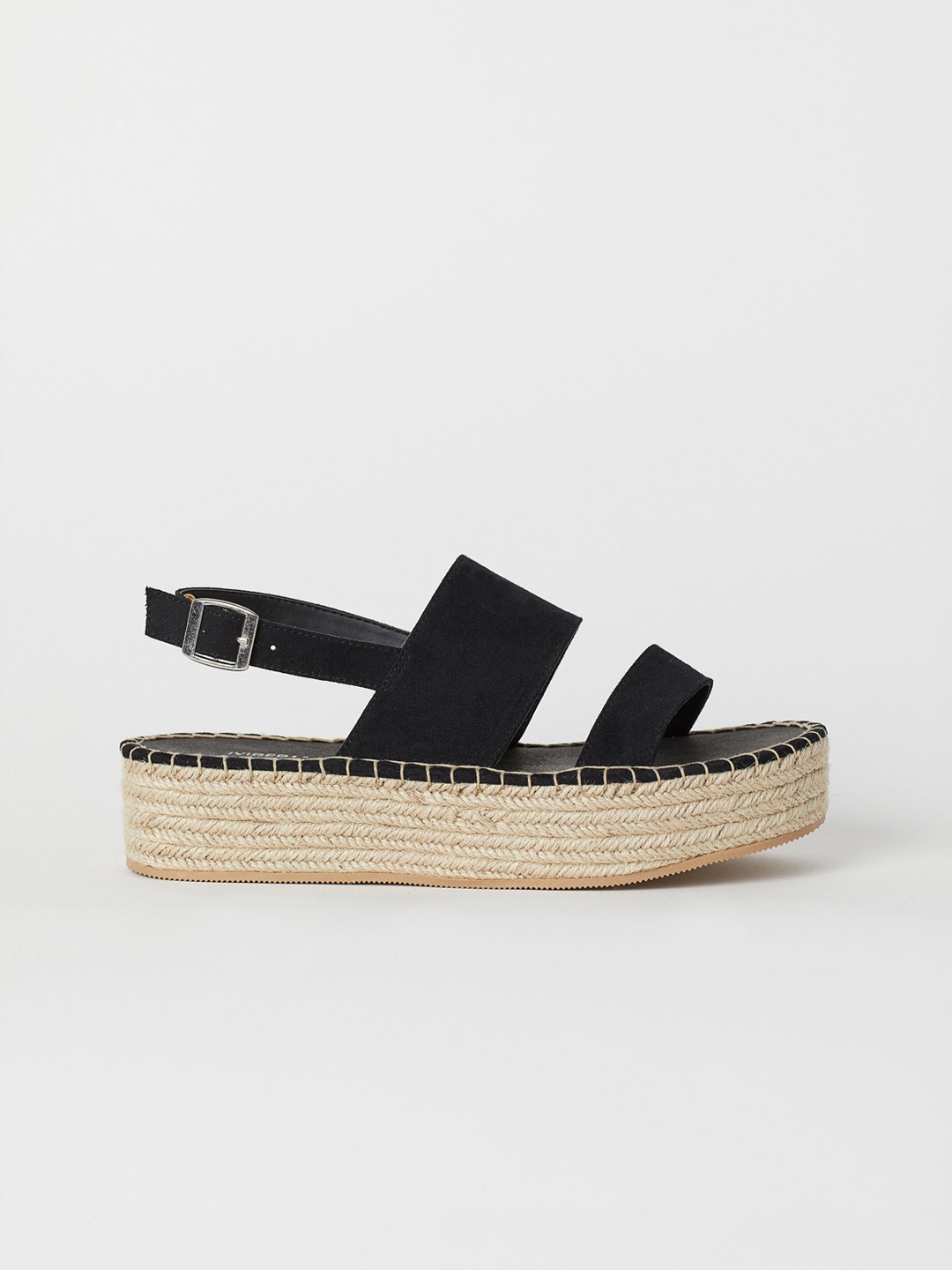 Buy H&M Women Black Solid Platform Espadrilles - Heels for Women