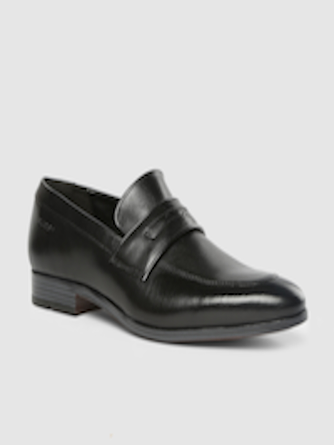 Buy Ruosh Men Black Leather Formal Slip On Shoes - Formal Shoes for Men ...