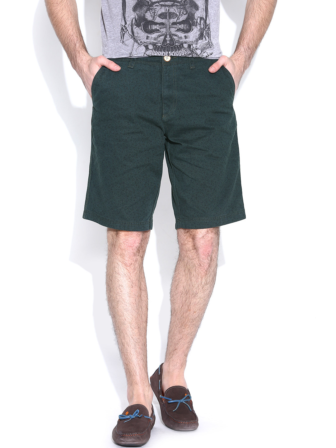Buy BAY ISLAND Olive Green Printed Shorts Shorts for Men 1051923 Myntra