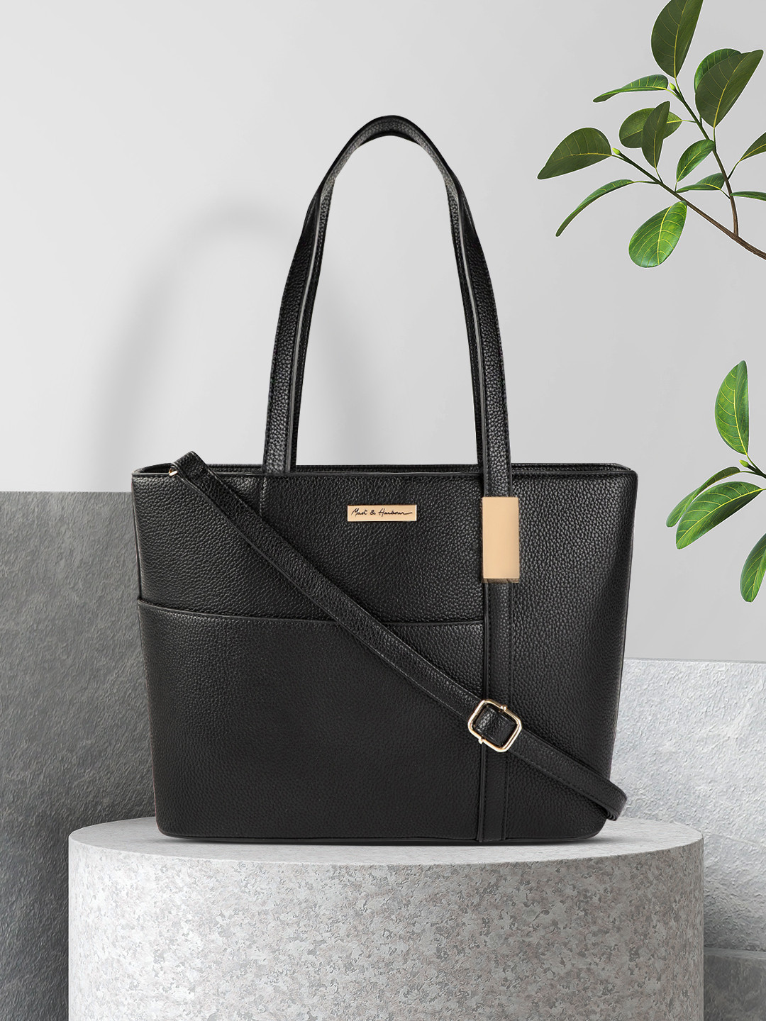 Buy Mast & Harbour Black Solid Shoulder Bag Handbags for Women