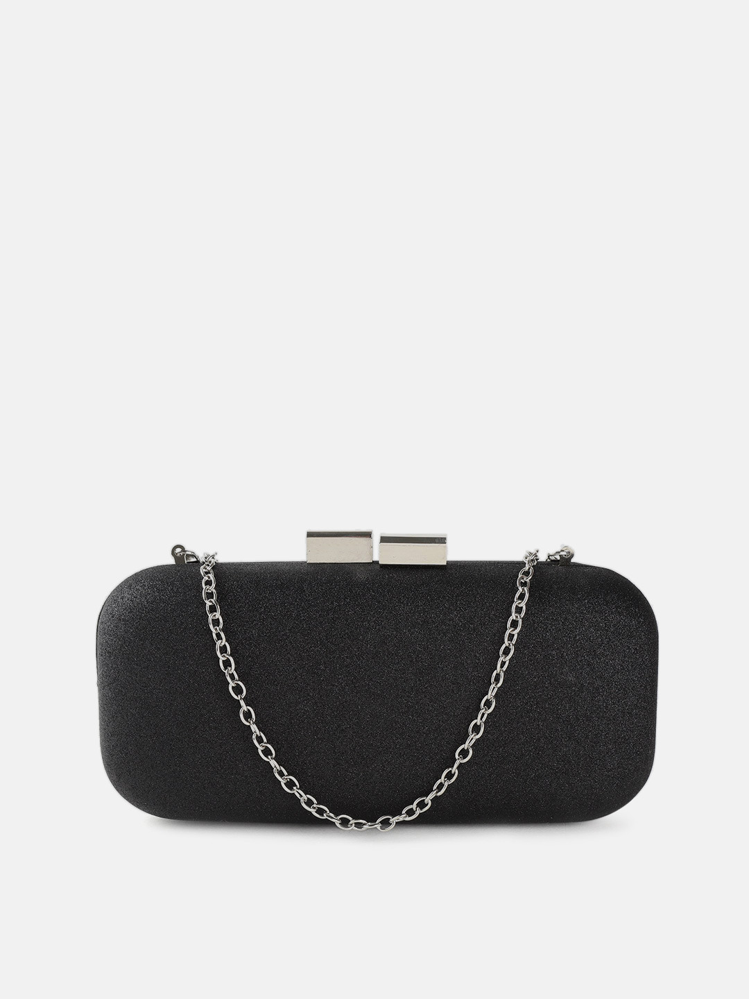 Buy DressBerry Charcoal Grey Solid Box Clutch Clutches for Women