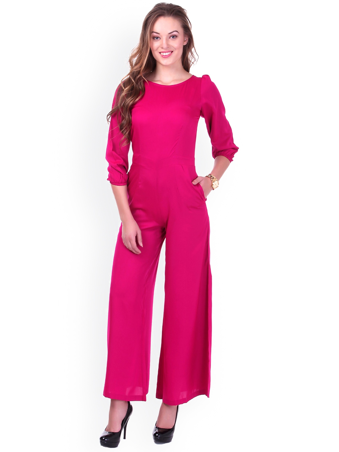 fuchsia jumpsuit