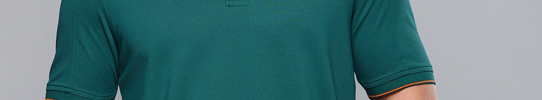 Buy Louis Philippe Men Green Striped Polo Collar T Shirt - Tshirts for Men 10524768 | Myntra