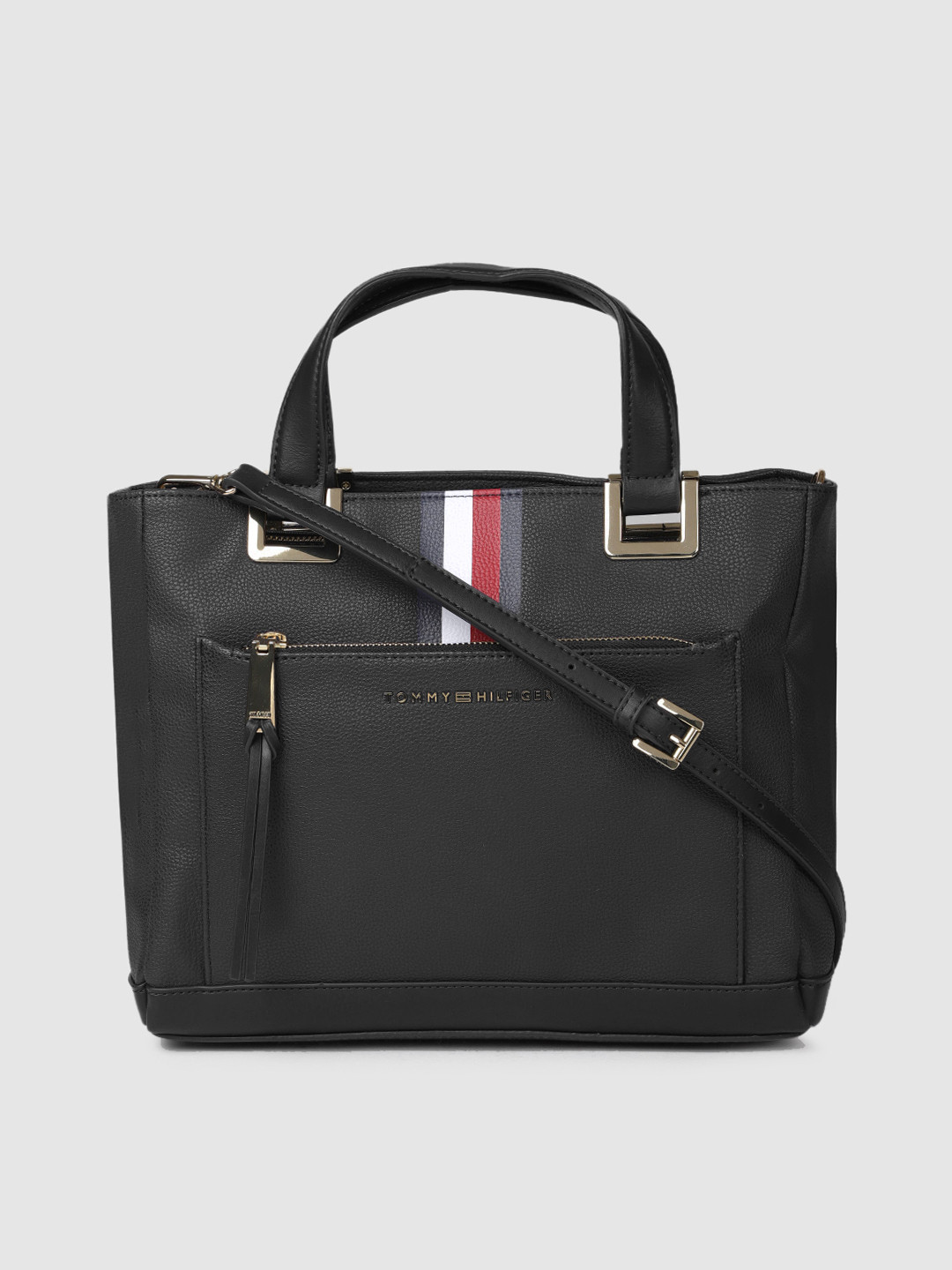 Buy Tommy Hilfiger Black Solid Handheld Bag Handbags for Women