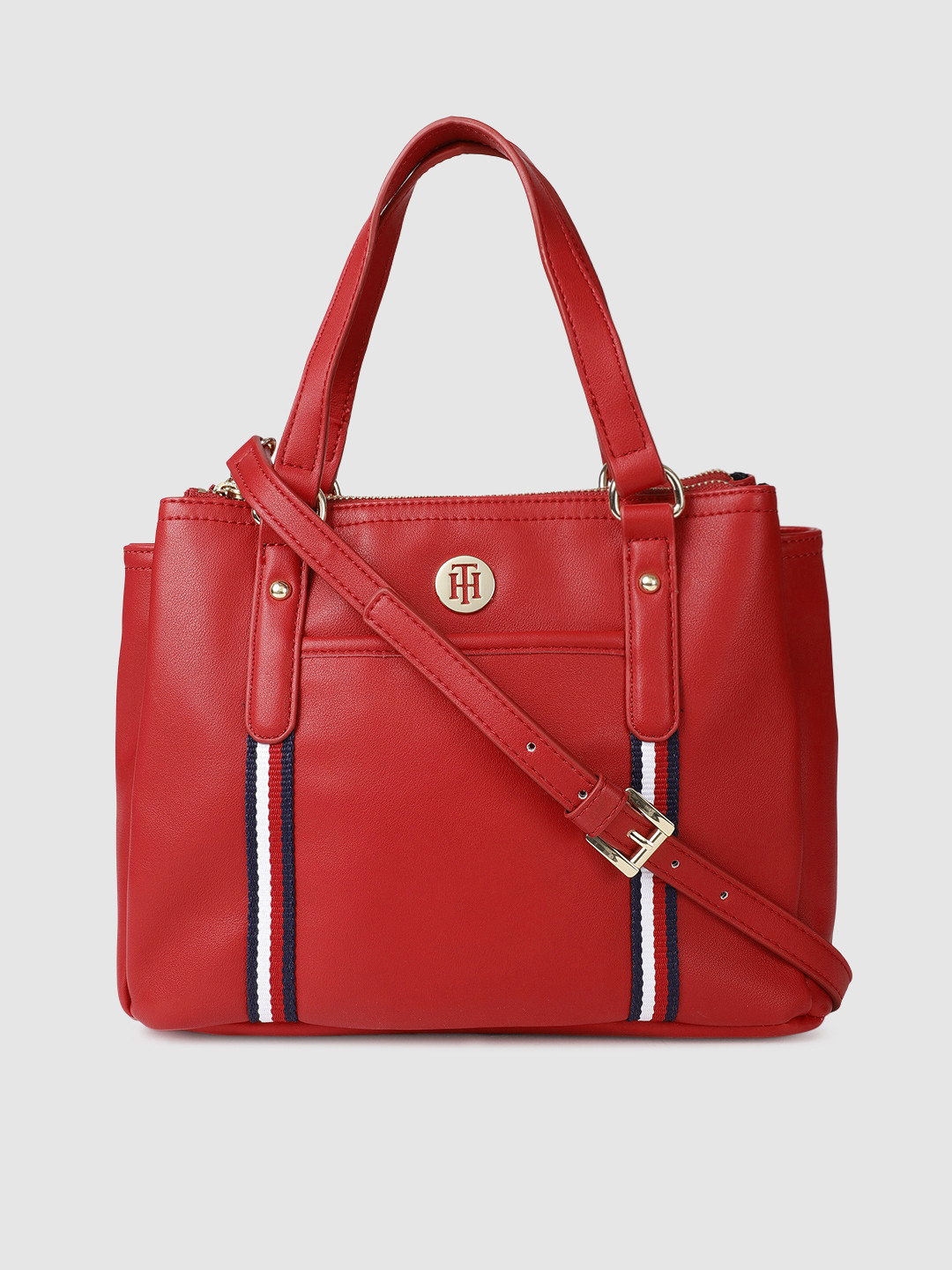 Buy Tommy Hilfiger Red Solid Handheld Bag Handbags for Women 10525030