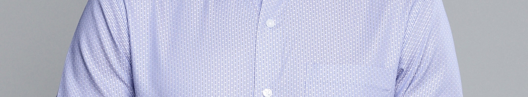 Buy Louis Philippe Men Blue Slim Fit Self Striped Formal Shirt - Shirts for Men 10525370 | Myntra