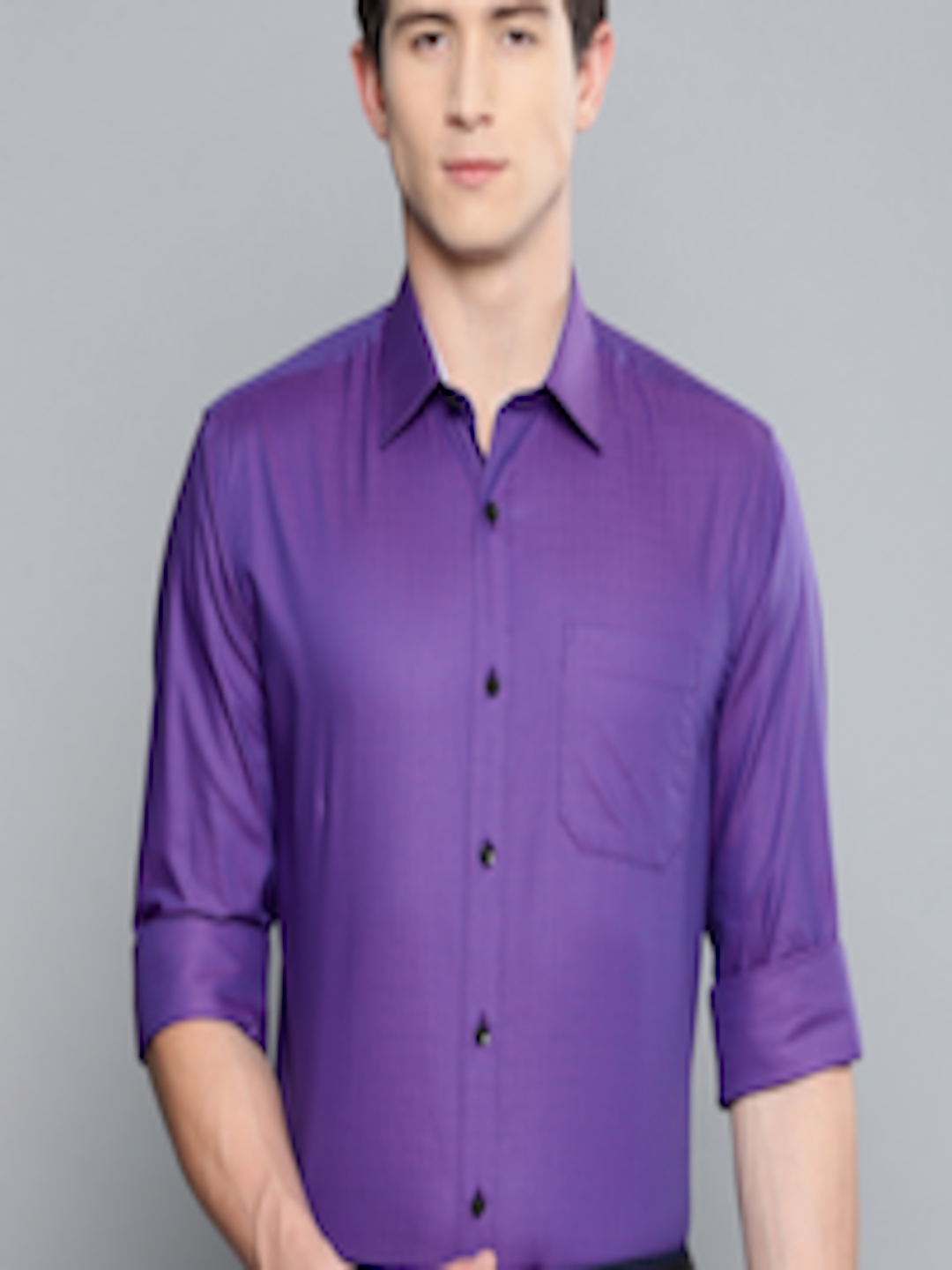 Buy Louis Philippe Men Purple Slim Fit Self Design Formal Shirt - Shirts for Men 10525394 | Myntra