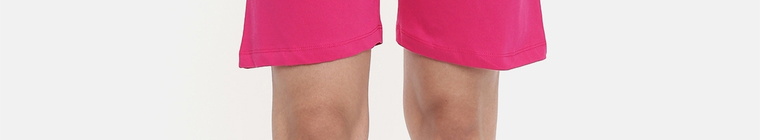 Buy Zebu Women Pink Women Solid Knitted Lounge Shorts - Lounge Shorts ...