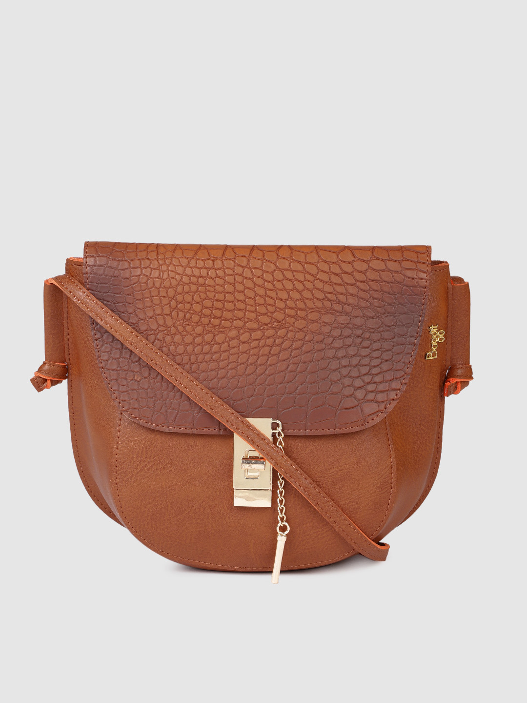 Buy Baggit Women Rust Brown Textured Sling Bag Handbags for Women