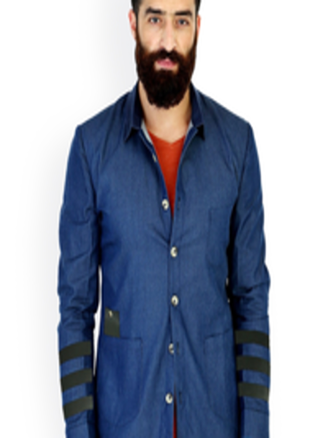 Buy MR BUTTON Blue Denim Jacket - Jackets for Men 1054477 | Myntra