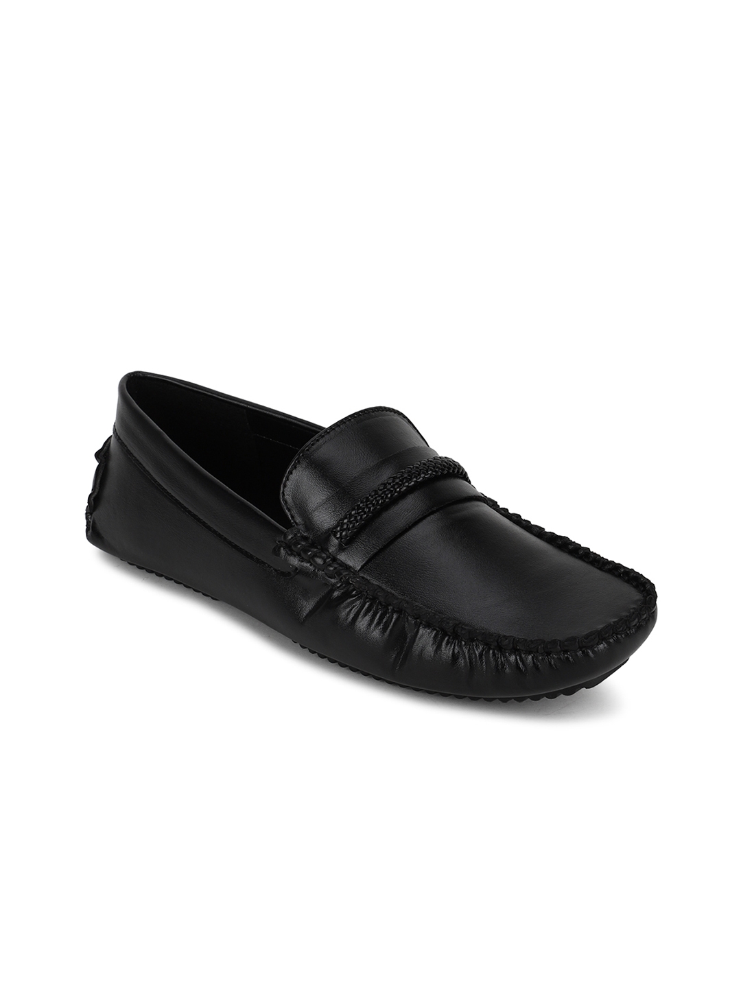 Buy Peter England Men Black Solid Formal Loafers - Formal Shoes for Men ...