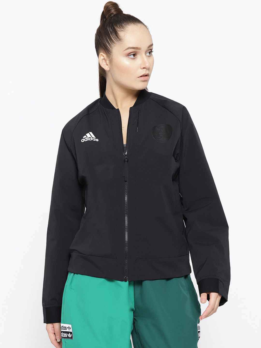 Buy ADIDAS Women Black V Bomber Jacket Jackets for Women 10556970