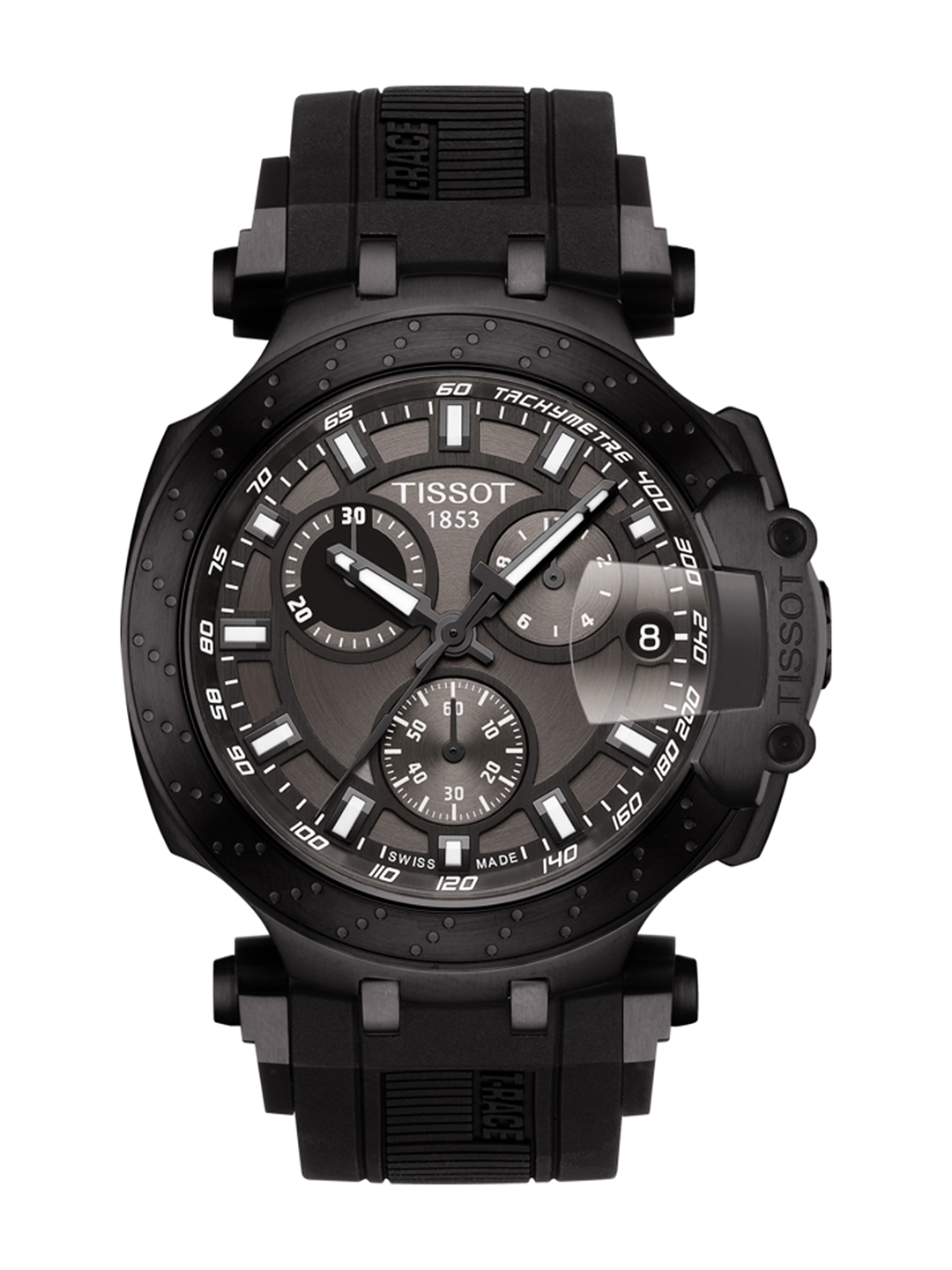 TISSOT Men Gunmetal Toned T Race Swiss Chronograph Watch