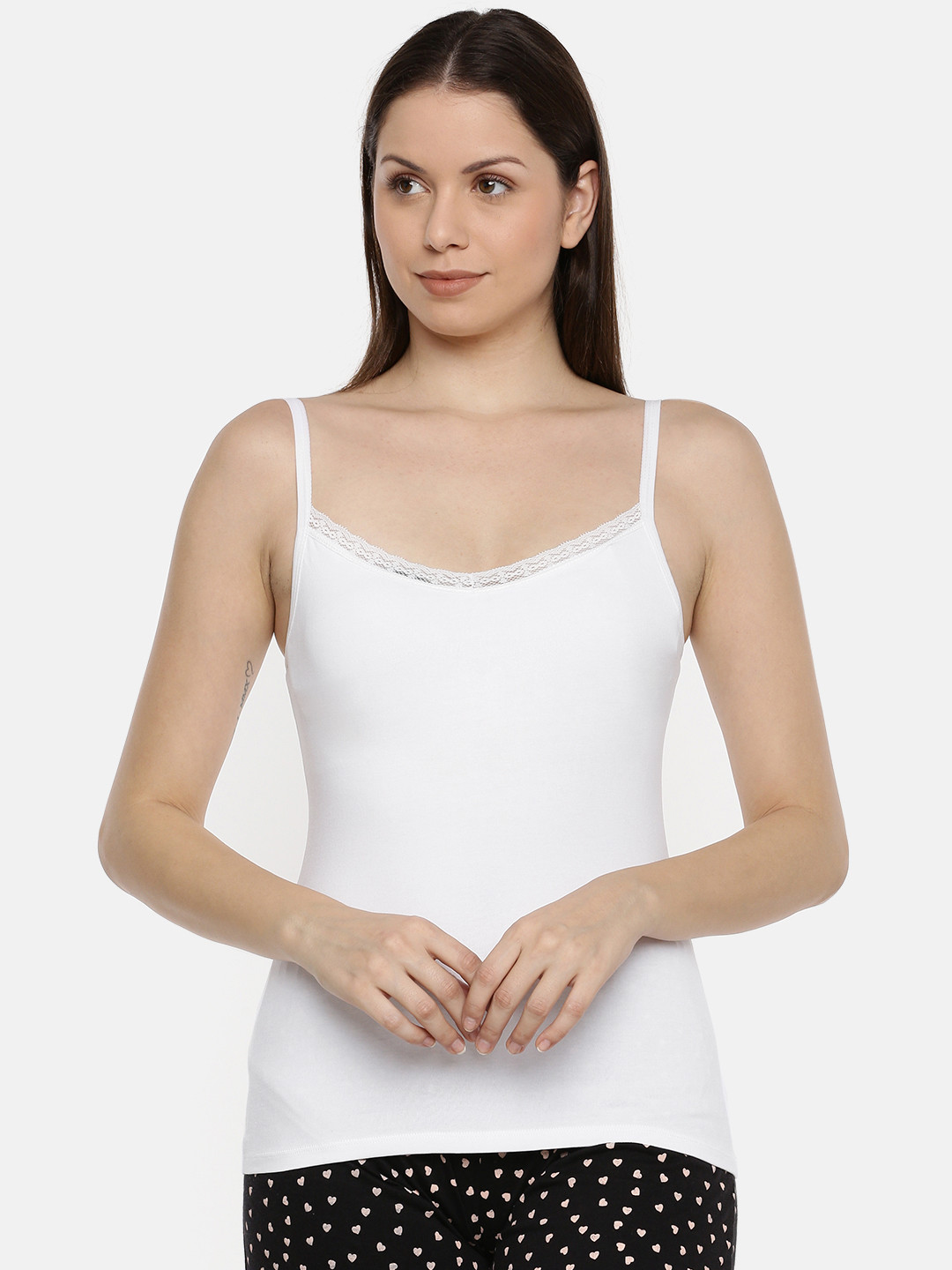 Buy Slumber Jill White Bust Support Camisole SJCM11 Camisoles for Women 10563496 Myntra