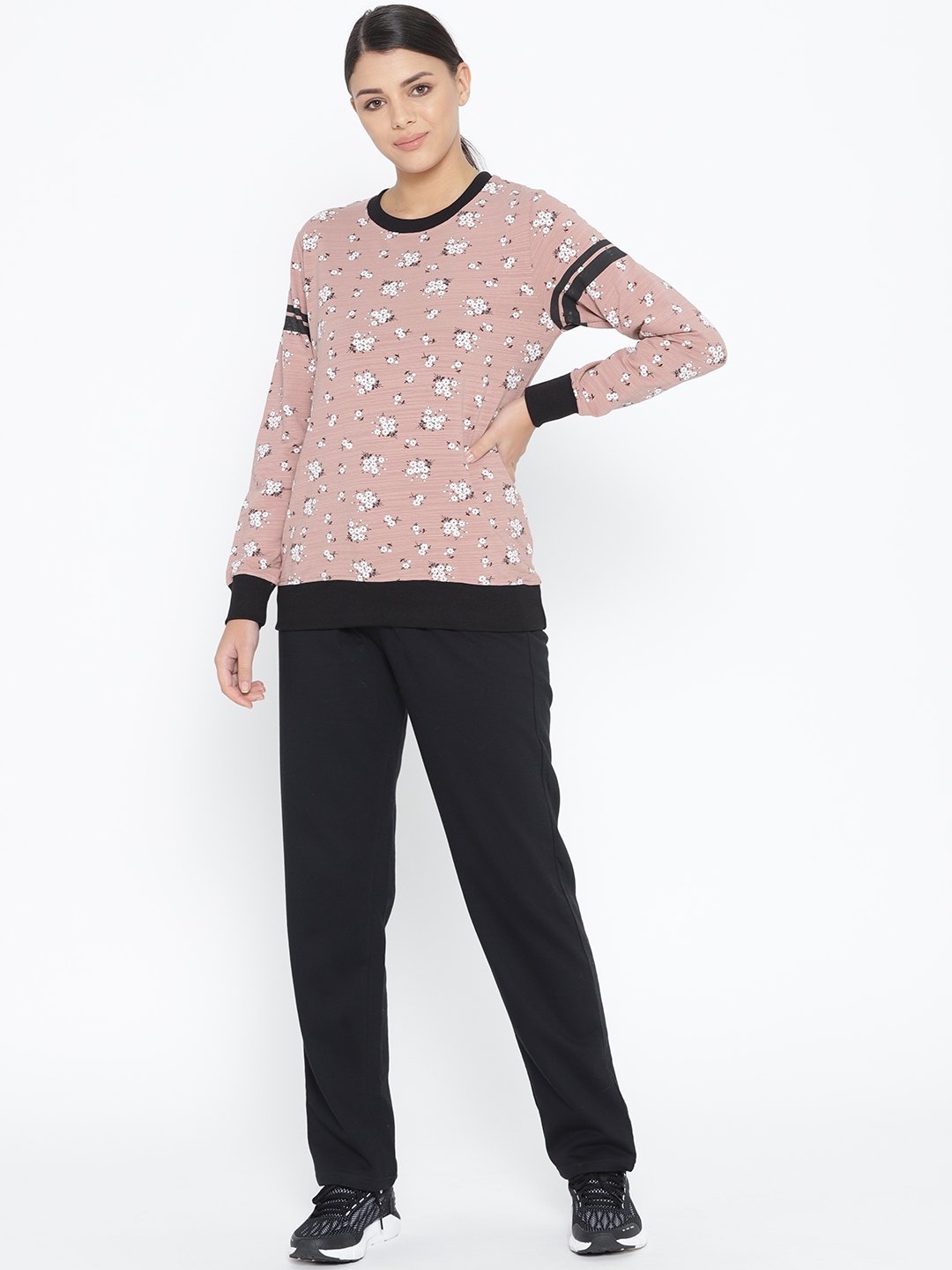 dusty pink velour tracksuit