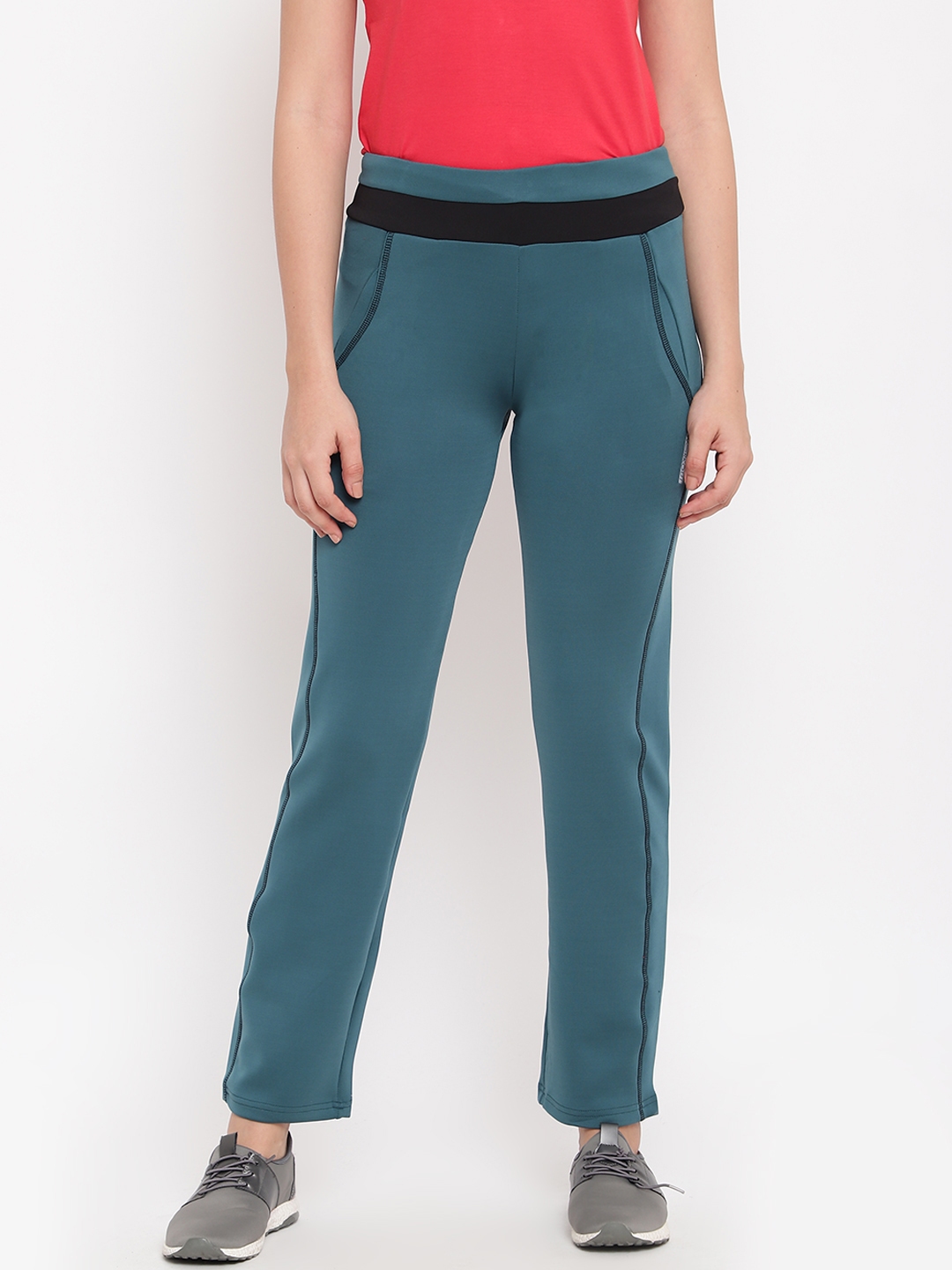 teal track pants