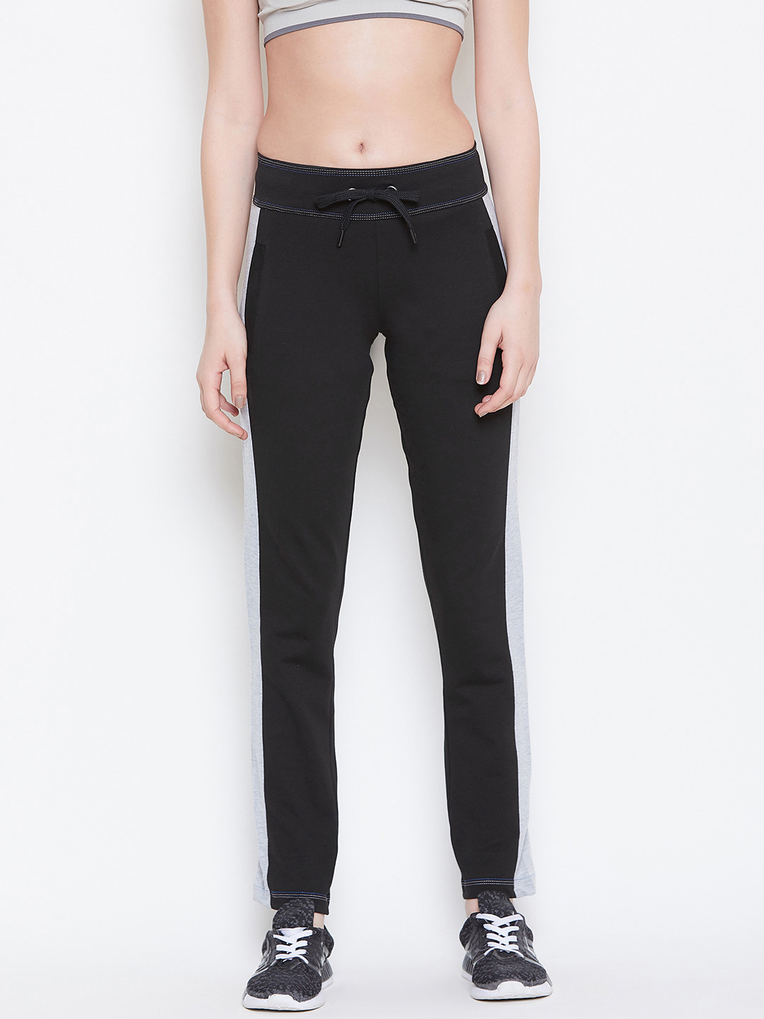 Buy Sweet Dreams Women Black & Grey Solid Track Pants Track Pants for Women 10568556 Myntra