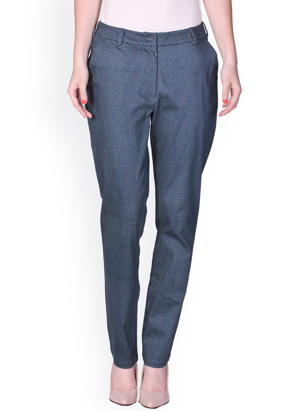 Buy Label Ritu Kumar Blue Trousers - Trousers for Women 1056863 | Myntra