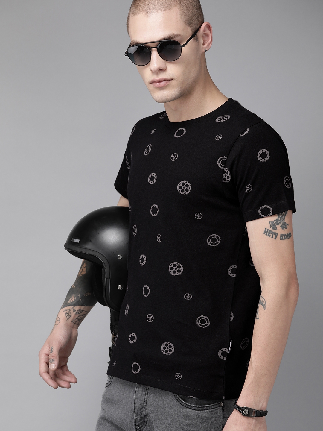 black shirt for men myntra