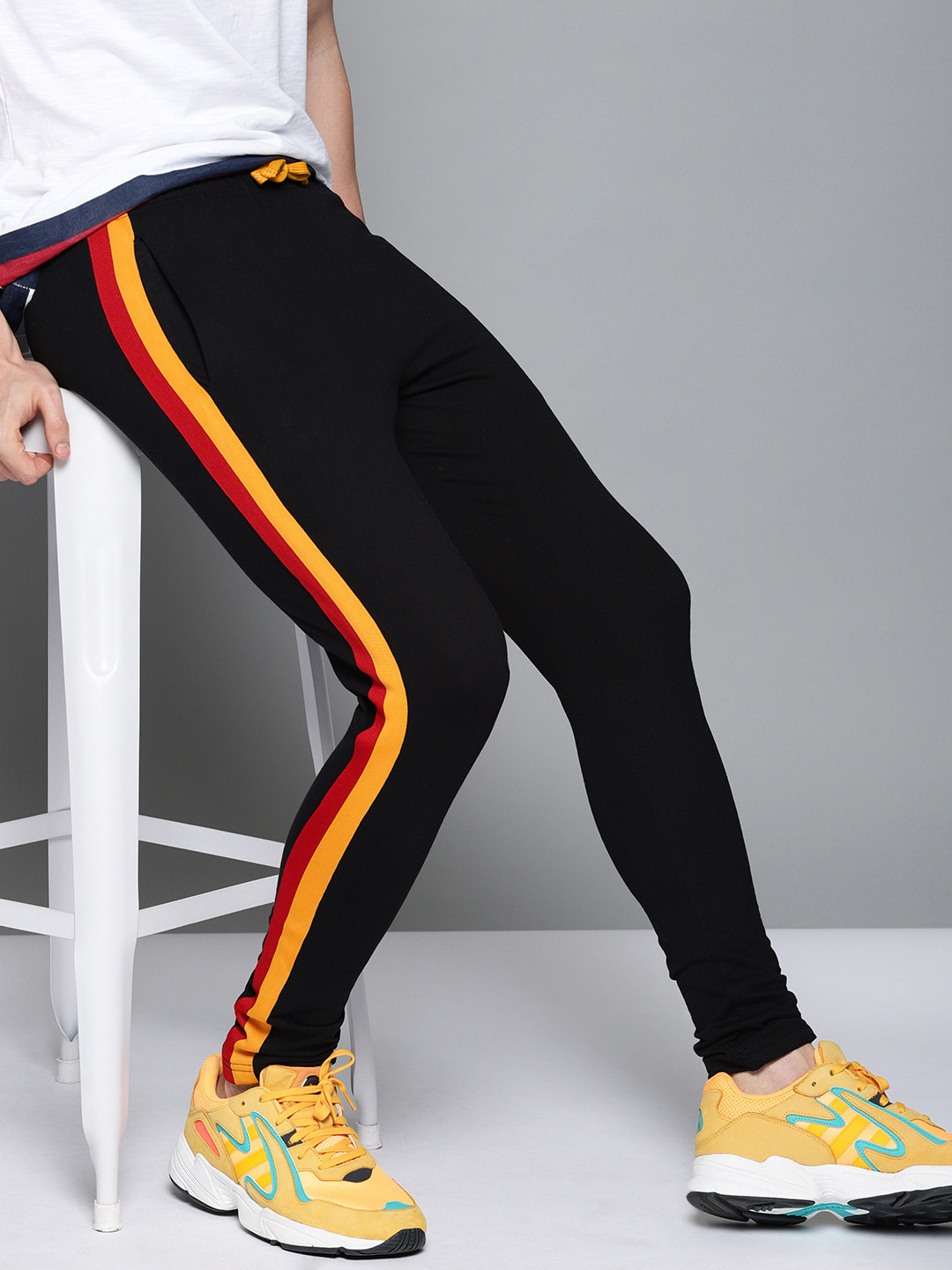 Buy DILLINGER Men Black Solid Straight Fit Track Pants Track Pants