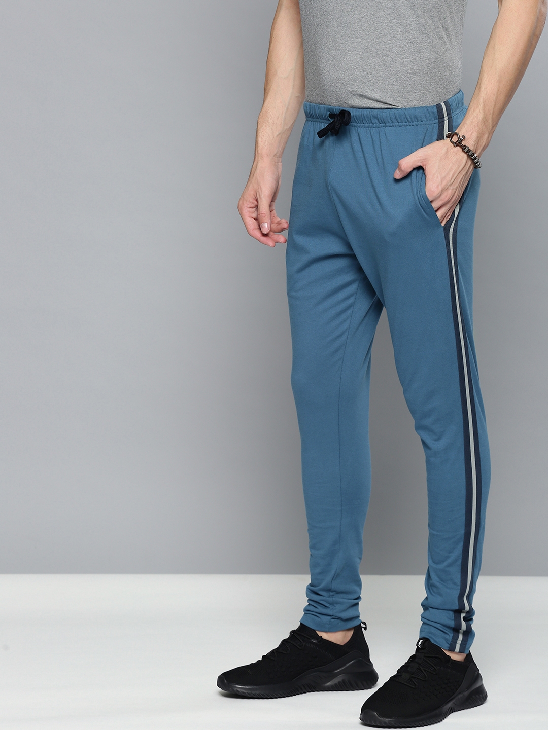 Buy DILLINGER Men Blue Solid Straight Fit Track Pants - Track Pants for ...