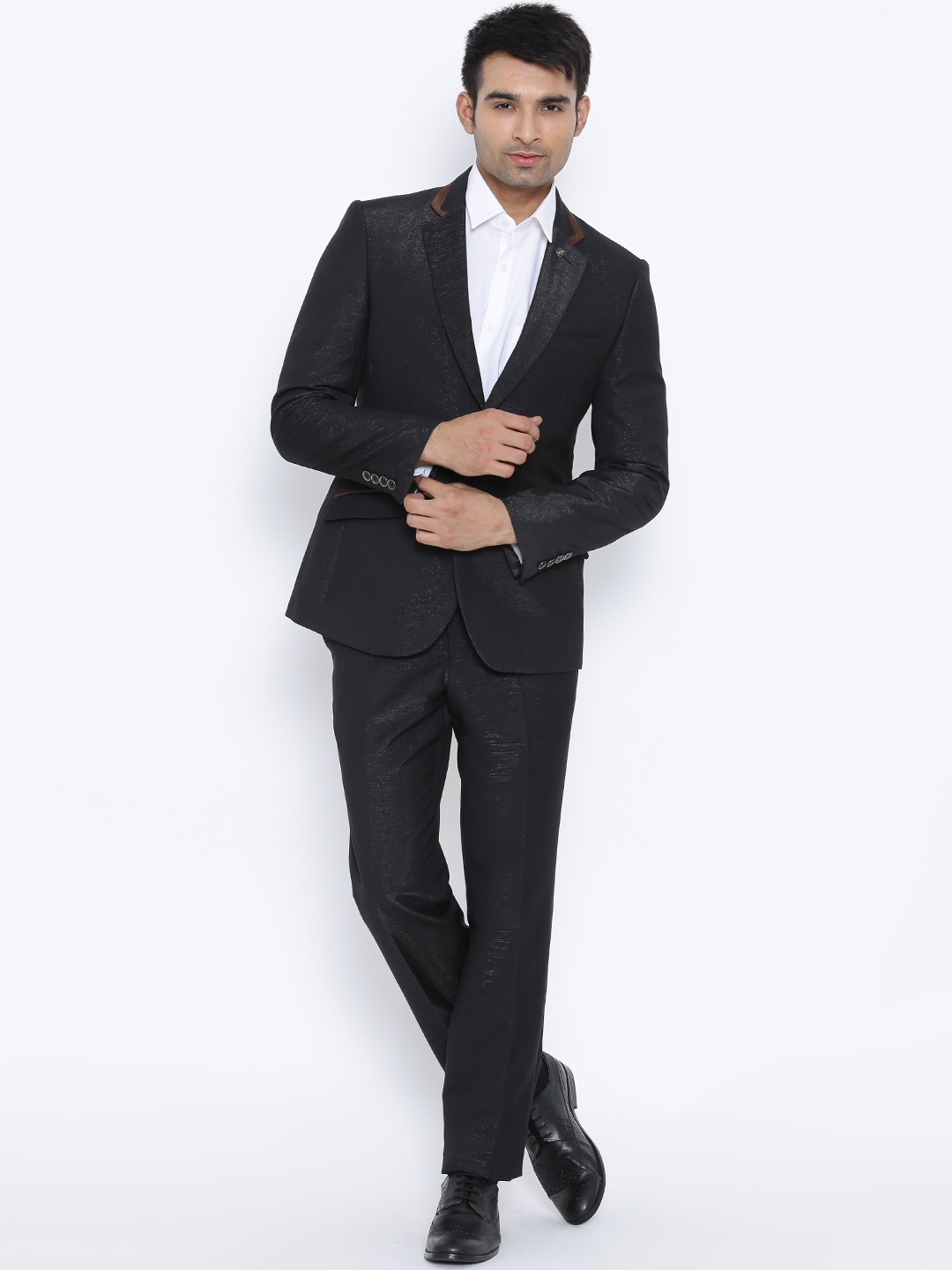 Buy Raymond Black Single Breasted Contemporary Fit Partywear Suit