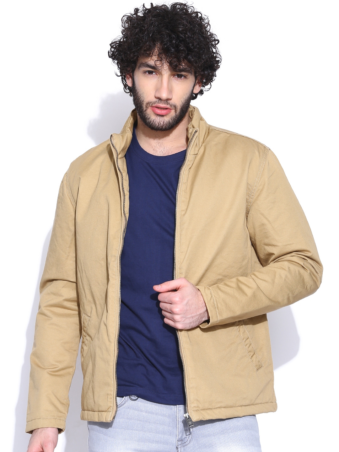 Buy NU ECO Beige Jacket - Jackets for Men 1058116 | Myntra