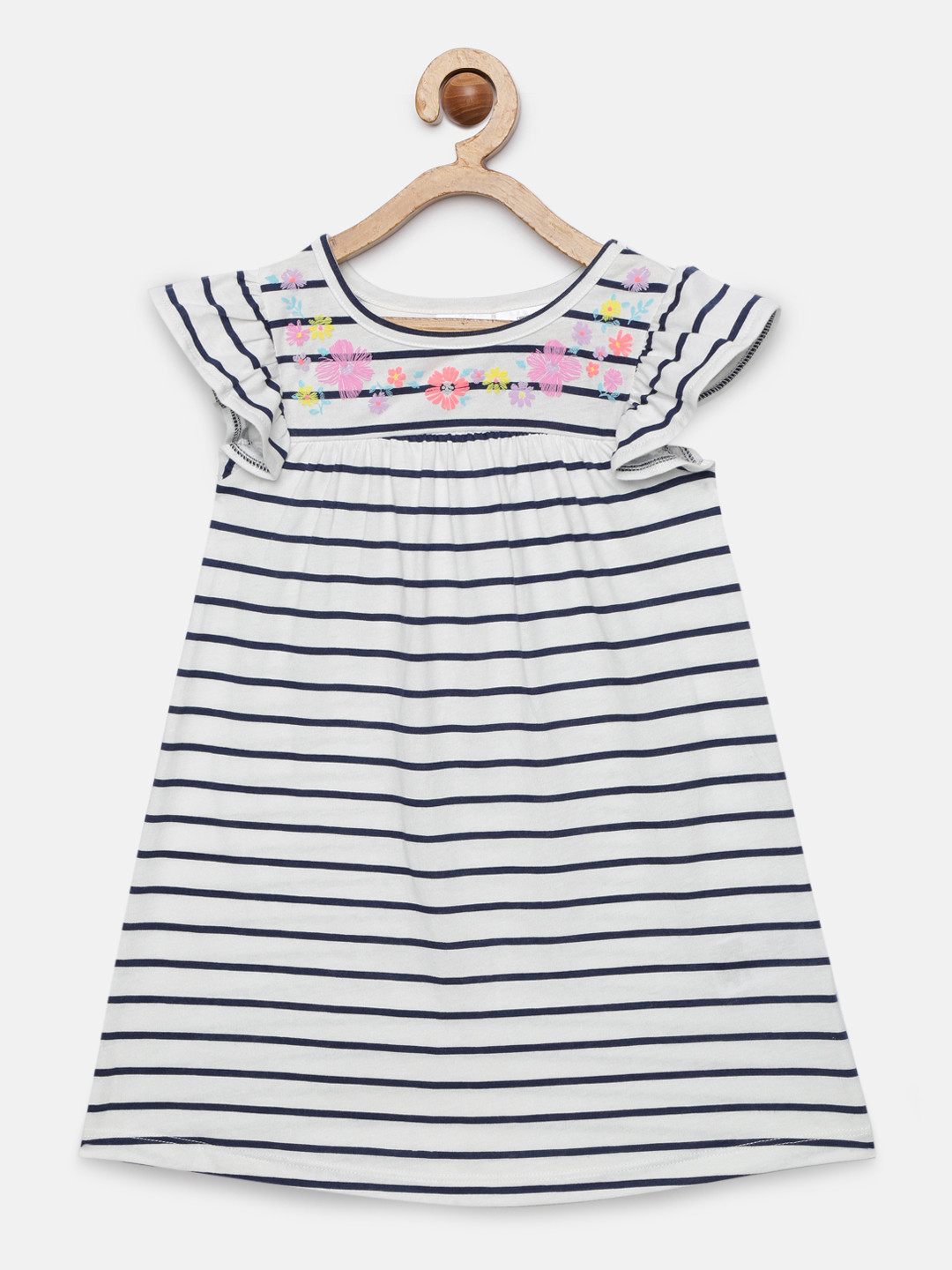 Buy OSHKOSH Bgosh Girls Striped White A Line Dress Dresses for Girls