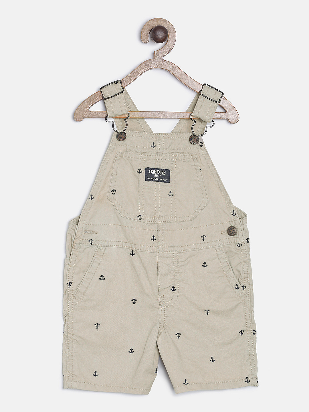Buy OSHKOSH Bgosh Boys Brown Solid Dungarees Dungarees for Boys