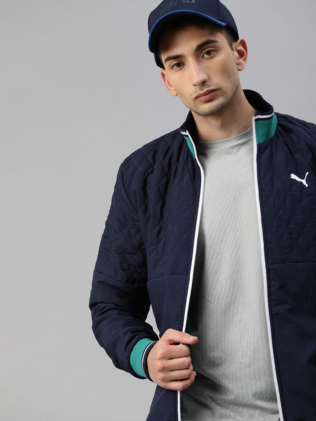 puma jacket navy blue