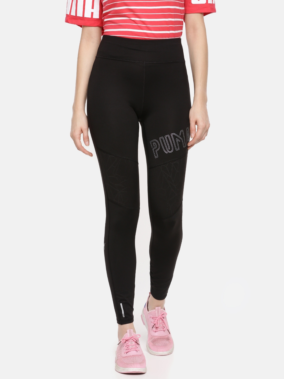 puma tights womens black