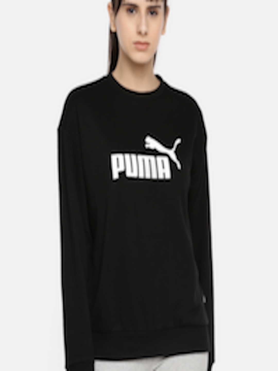 Buy Puma Women Black Printed Sweatshirt - Sweatshirts for Women ...