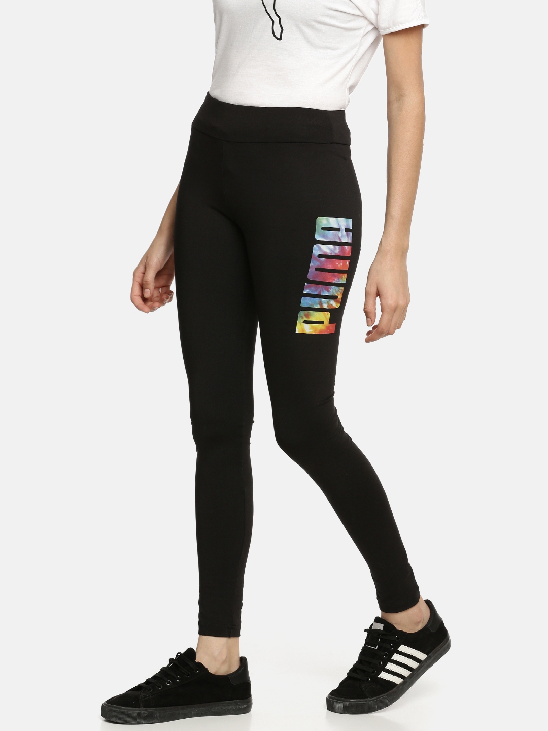 puma tights womens black
