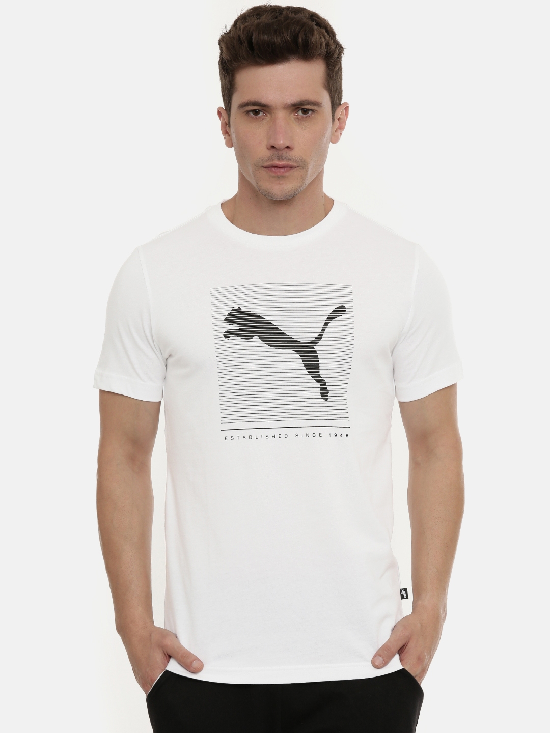 puma white collar tshirt