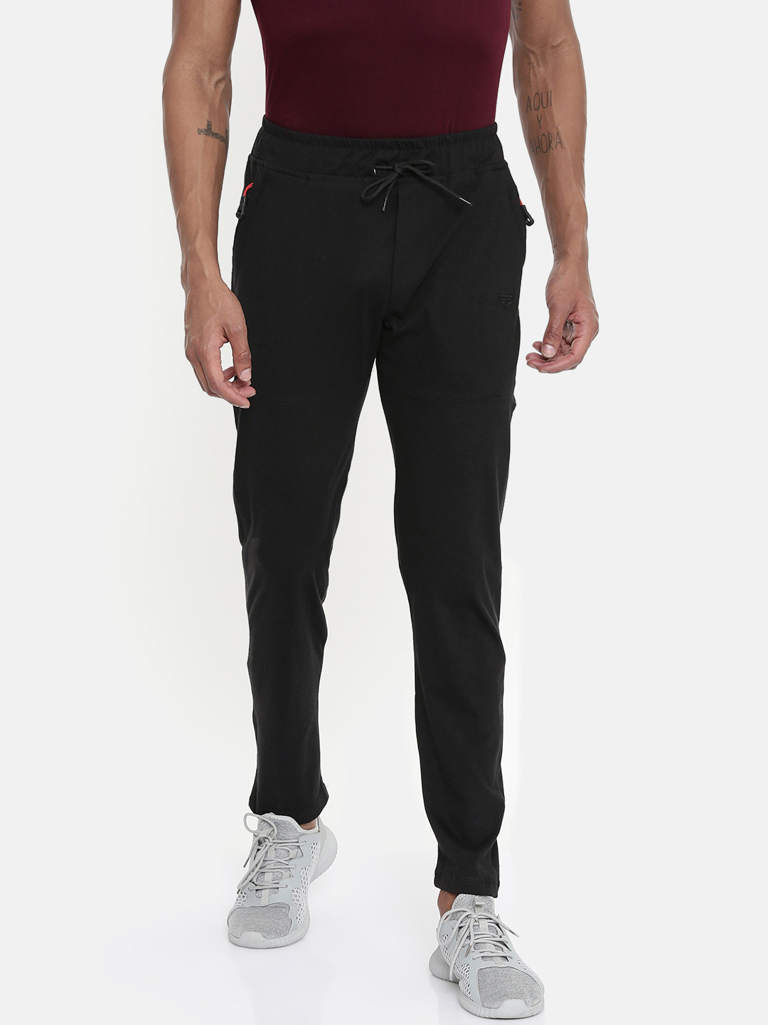 Buy Sports52 Wear Black Solid Straight Fit Track Pants Track Pants