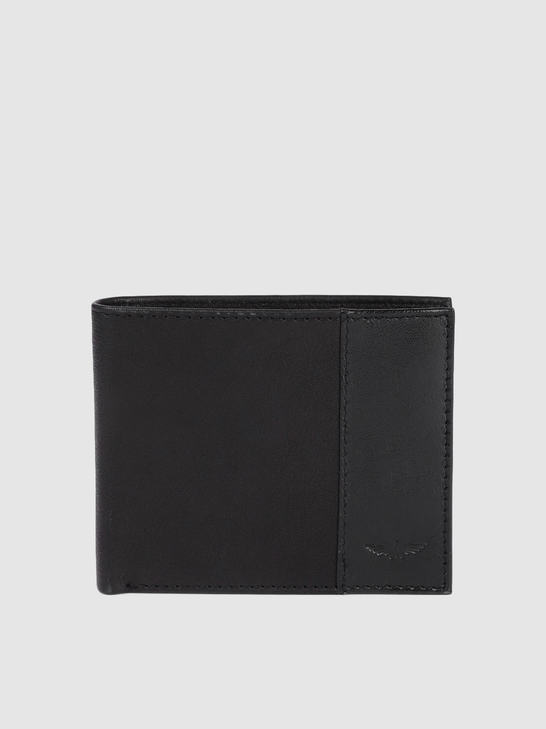 Buy Park Avenue Men Black Solid Two Fold Leather Wallet - Wallets for ...