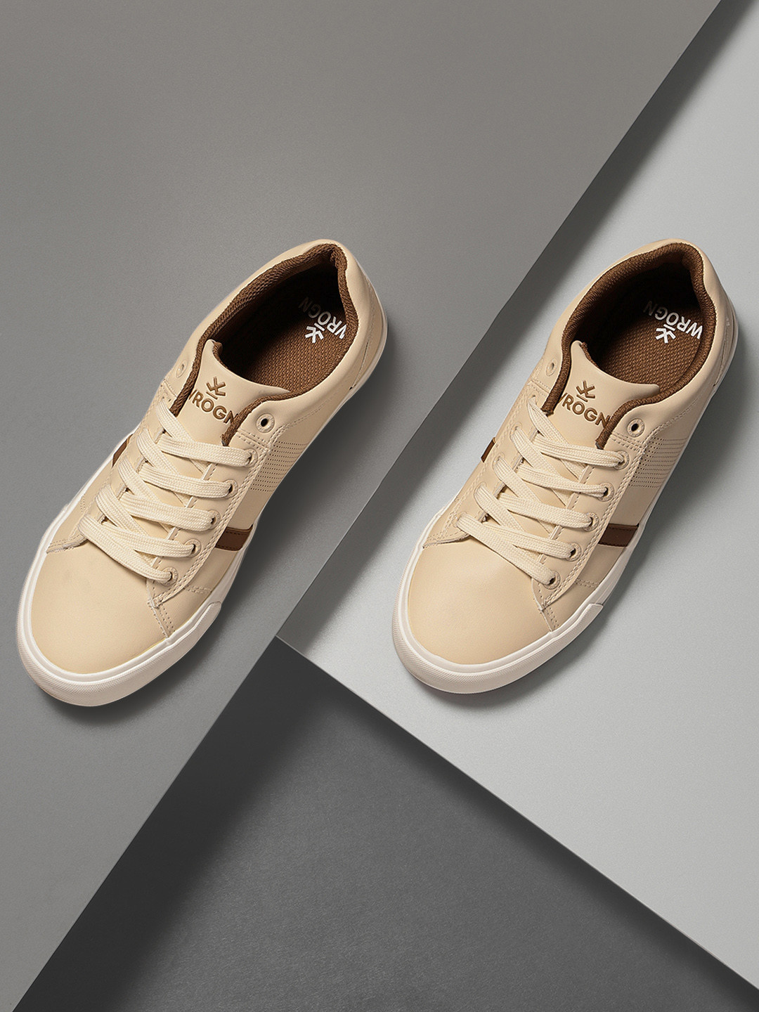 wrogn beige sneakers