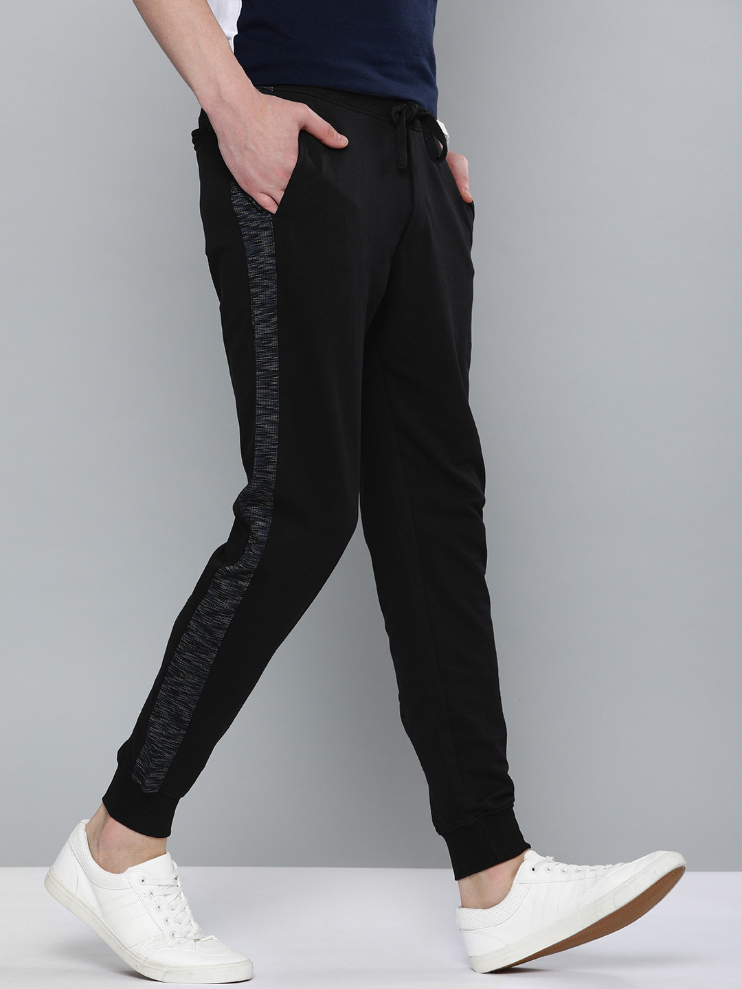 Buy Mast & Harbour Men Black Solid Straight Fit Joggers With Printed